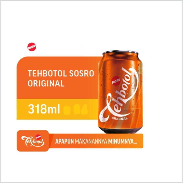 Teh Botol Sosro Kaleng Original 318ml Tehbotol Can Lazada Indonesia