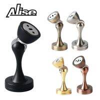 Alise Stainless Steel Magnetic Sliver/Black Door Stop Stopper Holder Catch Floor Fitting With Screws For Bedroom Family Home Etc Door Hardware Locks