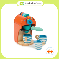 Tender Leaf Toys ของเล่นไม้ ชุดทำอาหาร ของเล่นบทบาทสมมติ เครื่องทำกาแฟเอสเปรสโซ่ Espresso Machine