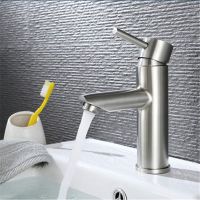 S304 Sink faucet bathroom Faucet Stainless Steel Hot Cold Water Basin Sink Faucet mixer basin Tap Modern Bathroom sink Faucet