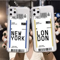 【DT】 hot  Customize City Name Impact Baggage Tag Travel Passport Clear Phone Case Cover for iPhone 14 14ProMax 14Plus 13Promax 13 12 11