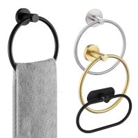 Bathroom Towel Ring Stainless Steel Self Adhesive Towels Holder Wall Mounted Hand Towel Rails Bathroom Gold Towel Rack