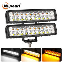 NLpearl 6นิ้วสีขาวสีเหลืองไฟ LED Bar 12V 24V แท่ง LED ไฟตัดหมอกสำหรับรถกระบะรถบรรทุก4X4 Atv Suv ไฟ LED ขับรถทำงาน