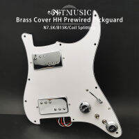 ทองเหลือง HH ฝาครอบ Humbucker Coil Spliting Pickguard กีตาร์ไฟฟ้า Pickguard LP สไตล์ Humbucker โหลด Prewired Scratchplate