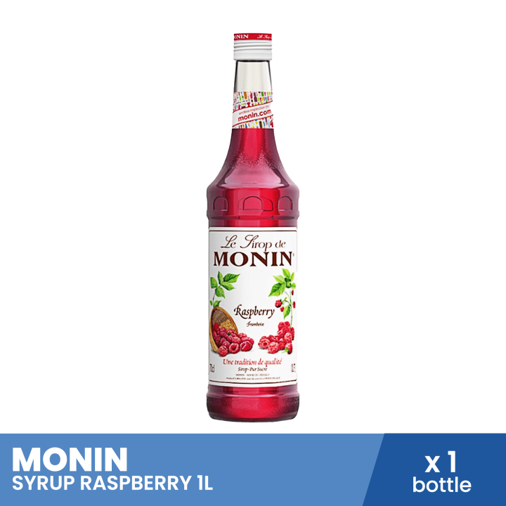 MONIN Syrup Raspberry 1L, flavored syrup, torani, liquid syrup, liquid ...