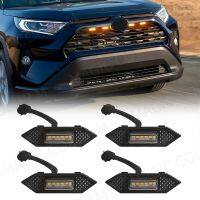 【LZ】■  Luzes LED Grelha para Toyota RAV4 Lâmpadas de grade de aviso frontal Luzes da grade central 6 cores cor mágica 4PCs 2019 2020 2021 2022