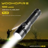 YoohoFire ไฟฉายจิ๋ว LED G4,โคมไฟ T6ชาร์จไฟได้แบบพกพามีช่องเสียบชาร์จไฟได้ไฟฉุกเฉินกลางแจ้งตั้งแคมป์