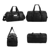 Large Capacity PU Leather Luggage Bag Unisex Fitness Training Sports Suitcase Multifunction Business Travel Duffels With Shoes