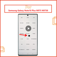 6.8 "AMOLED Note 10 + Lcd สำหรับ SAMSUNG GALAXY Note10 Plus N975 N9750จอแสดงผลชุดประกอบดิจิไทเซอร์สัมผัสพร้อมจุดสีดำ