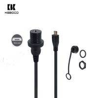 Water Resistent Mount Panel IP65 Mirco 5p Female To Male Extension Cord Waterproof Micro USB Cable