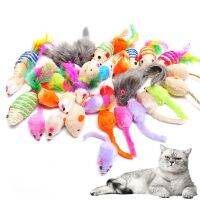 Soft Fleece False Mouse Cat Toys Colorful Feather Mini Funny Playing Training Interactive Toys For Cats Kitten Pet Supplies