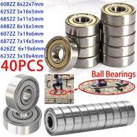 10-40pcs Ball Bearings 608ZZ 623ZZ 626ZZ 687ZZ 607zz Deep Groove Miniature Bearings For Skateboard Scooter 3D Printers Bearings