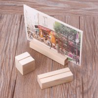 2022 new Natural Wood Memo Clips Photo Holder Clamps Stand Card Desktop Message Crafts