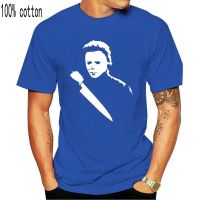 เสื้อยืดแขนสั้นพิมพ์ลาย Michael Myers And Drips สีพื้นสําหรับผู้ชาย  2YAJ