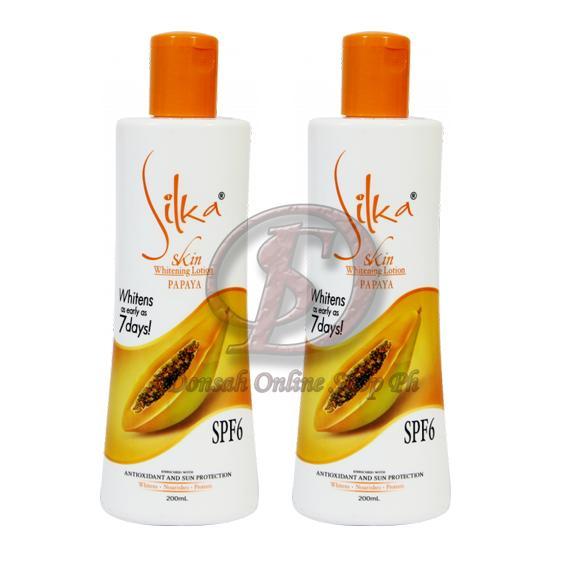 Silka Skin Whitening Lotion Papaya Spf6 200ml 2 Bottles Lazada Ph