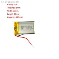 Rechargeable Li Polymer Battery 802030 3.7v 400mah For SpeakerIntelligent Wear Toys Wireless Mouse Shaver [ Hot sell ] ptfe51