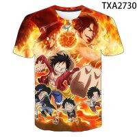 ฤดูร้อน Luffy แขนสั้น3D เสื้อยืด