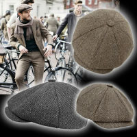 Creative Newsboy HatMen แปดเหลี่ยม Splicing T Beret Herringbone Gatsby หมวก Street หมวกกลางแจ้งฤดูใบไม้ร่วงฤดูหนาว Berets