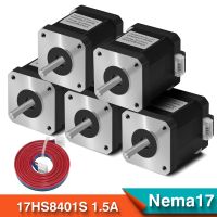 Usongshine 5pcs Nema 17 4-lead Stepper Motor 42 Motor 17HS8401S 1.5A CE ROSH ISO CNC Laser and 3D printer motor