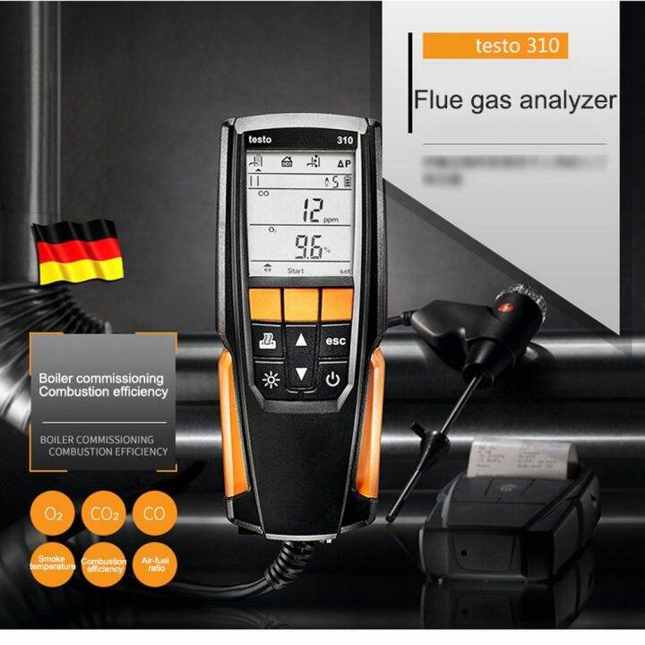 inpect1 Original Testo 310 Flue Gas Analyzer 0 To 4000 Ppm O2 CO CO2