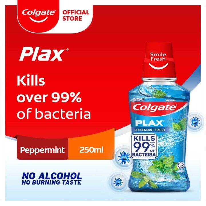 Colgate Plax Peppermint Mouthwash 250ml Lazada