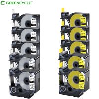 ┋♧☇ 6-24mm IND Black on White / Black on Yellow 18051 18052 18053 18054 18055 18056 18057 Heat Shrink Tube Tape for Dymo RHINO 5200