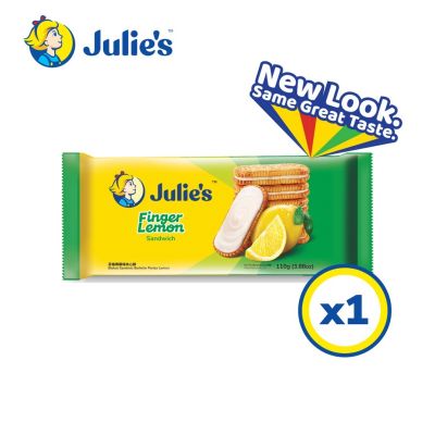 🍋 จูลี่ส์ ฟิงเกอร์ เลม่อน เฟลเวอร์ ครีม แซนด์วิช | Julies Finger Lemon Sandwich 110g