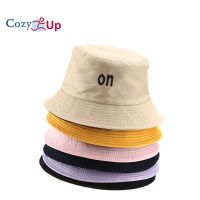 Cozy Up Unisex Bucket Hat ผ้าฝ้ายปักหมวกดวงอาทิตย์สบายๆสองด้าน