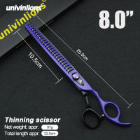 Univinlions 8" Groomer Shark Thinning Scissor Dog Cat Grooming Shear Pet Clippers for Dogs Hair Cutting Trimmer Animal Supply