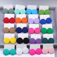 【YP】 New 20 Color Fashion Personality Earrings for Big Round Colorful Stud Piercing Jewelry