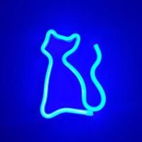 LED Neon Light Music Cat moon Sign Wall Art Sign Bedroom Decor Rainbow Hanging Night Lamp Home Party Holiday Decor Xmas Gift