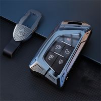 สังกะสีอัลลอยด์รถรีโมทกุญแจ Keyless Fob ที่ใส่ฝาครอบกระเป๋าพวงกุญแจสำหรับ Cadillac CT5 2019 2020 5 ปุ่มสมาร์ทคีย์จัดแต่งทรงผมรถ