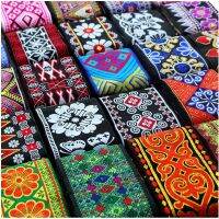 [HOT!] Width 10cm Length 2.5/5yards National Embroidery Webbing For Costume Clothing Lace Fabric Ruban Satin Ribbon Accessory For Carft