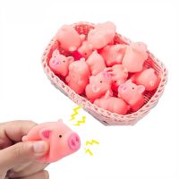 10pcs Pet Toy Cute Pink Pig Squeeze Squeaky Sound Soft Rubber Mini Toy Chew Interactive Games Training Funny Toy Pet Supplies Toys