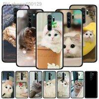 Cute Cat Kitten Case for Xiaomi Redmi Note 9S 8T 8 7 9 9A 9C K30 Pro 8A 7A 6 Black Silicone Phone Cover Sac