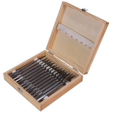 13Pcs Flat Spade Drill Bits Set Metal Bit Kit Hex Shank Woodworking Tool Accessories