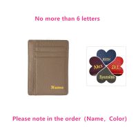 Free Customized Name Cowhide Genuine Leather Wide Plus Long Card Holder Litchy Grain 9 Slots Money Pocket Slim Card Case Card Holders