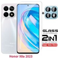 X8a Honor คลุมทั้งหมดฟิล์มกระจกนิรภัยเพื่อ X8a X7a X8 X7เลนส์ด้านหลังฟิล์มกันรอยด้านหน้าปกป้องหน้าจอ5G HonorX8a