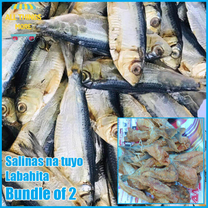 Bundle of 2 Dried Salinas na tuyo & Labahita freshy dried Unsalted