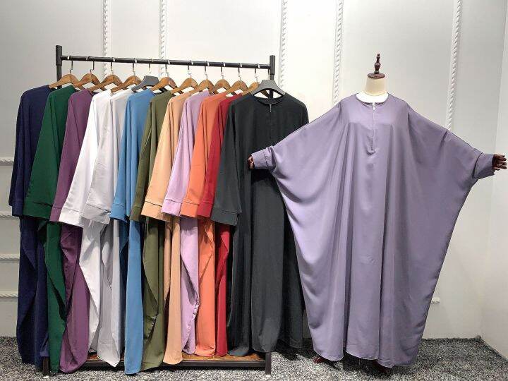 Fashion Muslim Batwing Sleeve Abaya Dress For Women Ramadan Eid 2023 ...