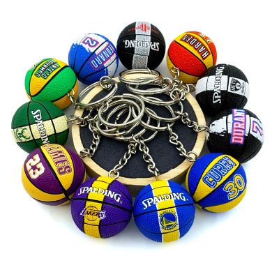 Basketball Souvenirs Keychain Rubber Match Keyring Fans Collectible Pendants Chian for Boy Friend