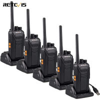 Retevis RT27วิทยุสองทางวิทยุสองทิศทางชาร์จได้พร้อมฐานชาร์จ USB วิทยุสองทาง PMR446ใบอนุญาต16ช่องแฮนด์ฟรี VOX Ctดาวน์/DCS วิทยุสองทิศทางระยะไกล (5แพ็คสีดำ)