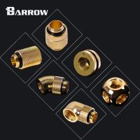 BARROW gold Version Metal Fitting Computer Connector use for Water Cooling System Extend Fitting 45-90 Angle Cable Adapter