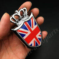 โลหะ Chorme Union Jack UK Flag Crown Shield ป้ายสัญลักษณ์รถ Decal Sticker