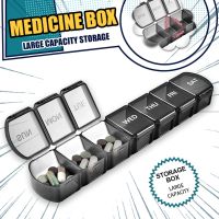 7 Days Pill Box Holder 7 Compartments Mini Dispensers Storage Splitters Pills Tablet Plastic Container Case Household School