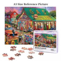 Country Life Antique Market (2) Wooden Jigsaw Puzzle 500 Pieces Educational Toy Painting Art Decor Decompression toys 500pcs