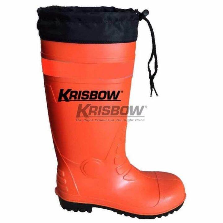 Safety Boots Orange Krisbow/ Sepatu Boot Orange Krisbow Lazada Indonesia