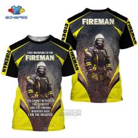 T SHIRT - (All sizes are in stock)   Men and womens 3D printed short sleeved T-shirts, firefighters 3D printed short sleeved T-shirts Wear, large size.  (You can customize the name and pattern for free)  - TSHIRT