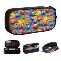 ❃◄ Cartoon Sesame Street Pencil Cases for Boys Gilrs Large Storage Cookie Monster Pen Box Bag School Supplies