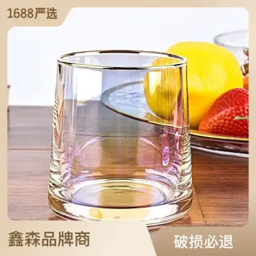 Japanese Drinking Glasses Handmade Colorful Glass Cup Household Whisky  Transparent Glass Thick Bottom Juice Ice Drink